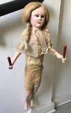 Antiker riesengroßer Schwebeengel Lichterengel aus Holz & Watte Rarität 1900