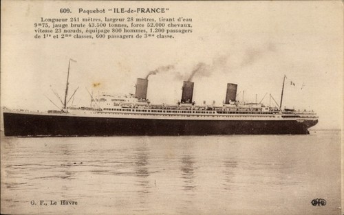 Dampfer ile france cgt - ak,