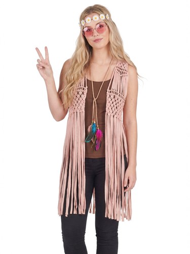 Hippie weste mit perlen - weste,