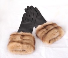 Zobel Manschetten Pelz Stulpen Zibellino real Sable cuffs Jacke Pelliccia Fur