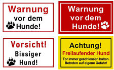 ☆ Schild - Achtung Vorsicht Bissiger Freilaufender Hund Warnung vor dem 200x120