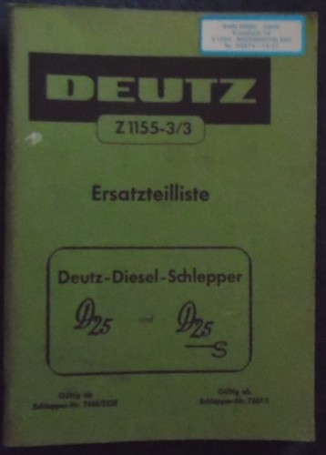 Deutz schlepper d 25 s - +,