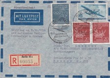 R - ERSTFLUG DDR , 1956 , Berlin - Moskau , Lufthansa , MiF