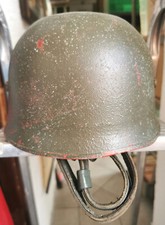 STAHLHELM BGS Polizei oliv ERPROBUNGSMODELL mit Rauputz & Bördelung, incl.Futter
