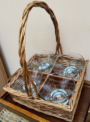 Vintage weiden tragekorb - vintage,