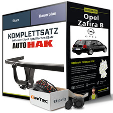 Für OPEL Zafira B Typ A05 Anhängerkupplung starr +eSatz 13pol 07.2005-jetzt ABE