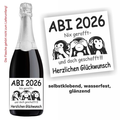 Aufkleber flaschenetikett abi - flaschenetikett,