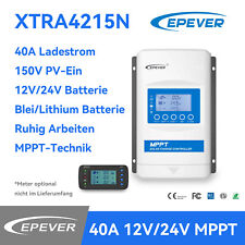 EPEVER 10A20A30A 40A MPPT Solarladeregler 12V 24V Controller Einbau Bluetooth