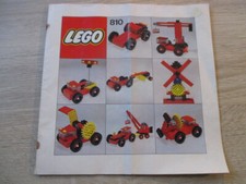 Lego® 810 Bauanleitung alter Technik-Baukasten, 1974, aus Sammlung, sehr selten
