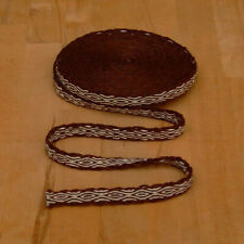 Mittelalter LARP Reenactment Handgewebte Brettchenborte Wolle braun-natur