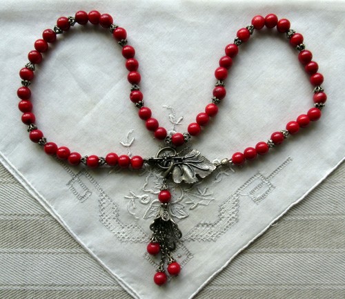 Altes collier koralle - collier,