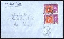 Mauritius 1948, FDC, cover, Port louis
