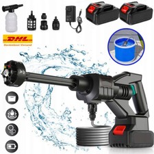 100Bar Akku Hochdruckreiniger 2 Akkus Auto Mobiler Druckreiniger Spritzpistole