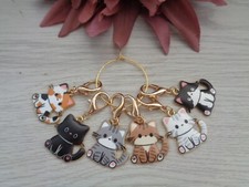 Schlüssel-Taschenanhänger "KATZE" 6 Varianten  Emaille