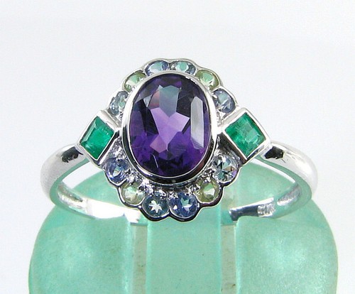 9kt weissgold amethyst - 9kt,