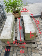 4 Treppen-Blockstufen Ruhrsandstein aus 2023, 1 Fensterbank Ruhrsandstein 1874