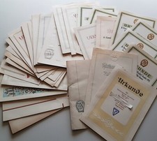 DDR Urkunden Konvolut Tennis