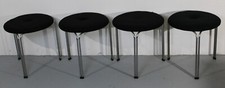 4x Tacke Hocker Chrom Design Industriehocker Bauhaus 70s Mid Century Stuhl