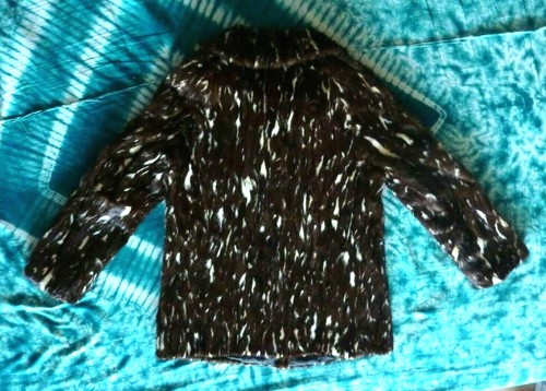 Nerz pelzjacke schwarz weiß - nerz,