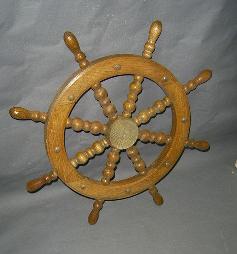 Steuerrad deko holz klein - steuerrad,