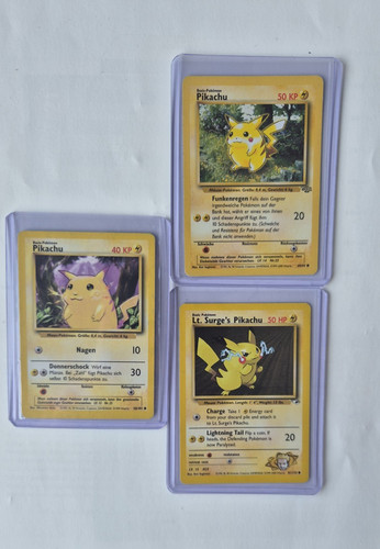 3er pikachu lot wotc base - ,