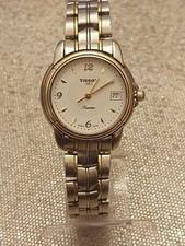 Vintage TISSOT Seastar A655/755K zeitloser Damenuhr Klassiker bicolor 30 Meter