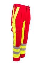 Winter-Einsatzhose Rettungsdienst rot/leuchtgelb - Reflex silber