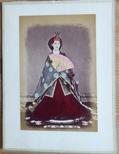 Geisha mit Fächer Bild 13,8 x