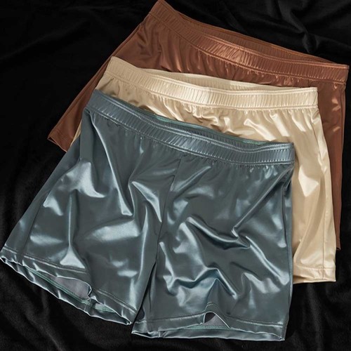 Herren boxershorts eis seide - eis,