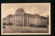 Bayreuth, Straße am Justizgebäude, Ansichtskarte 