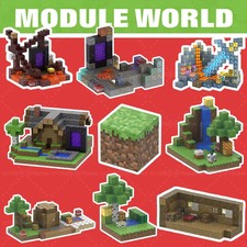 Magnetischer Baustein Mine World Magnet Würfel Set für Junge Mädchen Kind Alter 3 Zum Selbermachen   