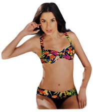 Naturana Frauen Bademode Bügel Bikini marine-koralle-orange Cup F Gr. 38, 40