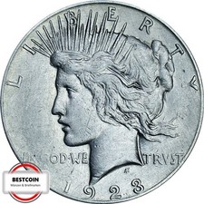 USA KM 150 One Peace Dollar von 1923 S in SS  2336