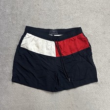 TOMMY HILFIGER Herren Badehose Badeshorts Gr L Sport Shorts Logo 28705 Blau