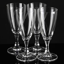 4 Sektgläser SCHOTT ZWIESEL Neckar Sektglas Linien Gravur Vintage Second Hand