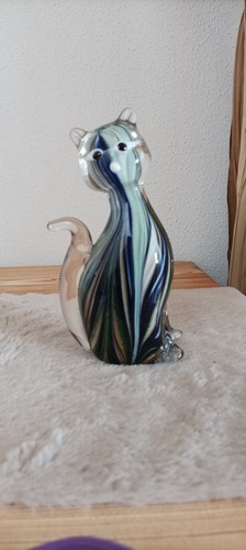 Glasfigur katze skulptur glas - glasfigur,