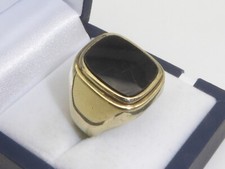 Siegelring 333 gold ring - siegelring, onyx