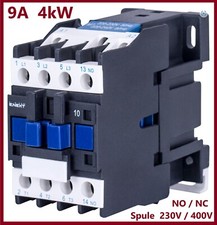 Leistungsschütz Magnetschütz Installationsschütz Relais 9A 4kW , Spule 230V-400V