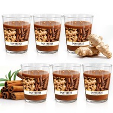 Duftkerze im Glas Cinnamon & Ginger  Burning 50 hours 6er Pack 550g