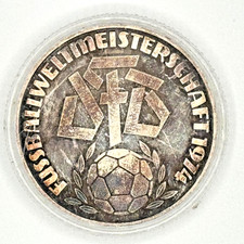 Medaille Gedenkprägung Fussball WM 1974 Selten Deutschland Silber 1000er