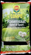 COMPO Rasensaat Spiel und Sport, 4 kg für 200 m²