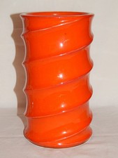 Kerzenhalter  STEULER 394/20   orange SWIRL 1960/70er Jahre