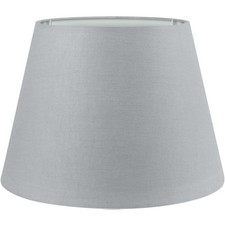 Premium Lampenschirm Stehlampe Hängelampe Grau Baumwolle E14/E27 L=UØ 25cm