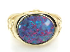 GOLDJUNGE69 * TERRA OPALIS EDELSTEIN RING (17) OPAL TRIPLETTE 1,3ct 375er GELBGO