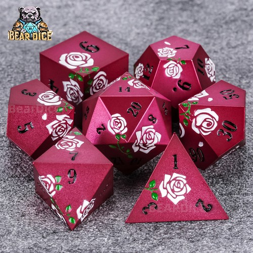 Rose metall rpg - rose, würfelset