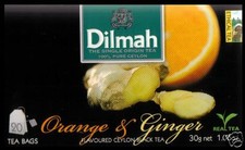 DILMAH Tee - Orange & Ginger Flavoured Black Ceylon Tea 20 Teebeutel  