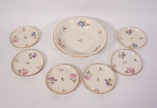 7-tlg. Set Rosenthal Selb Bavaria Anbietschale mit 6 Tellerchen floral Goldrand