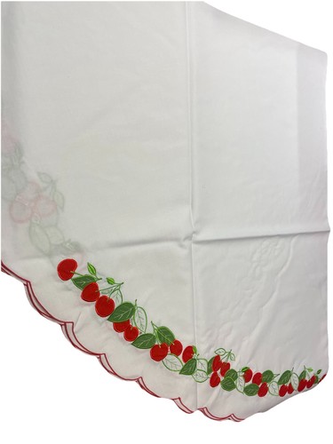 Tischdecke 170cm rund - , kirschen