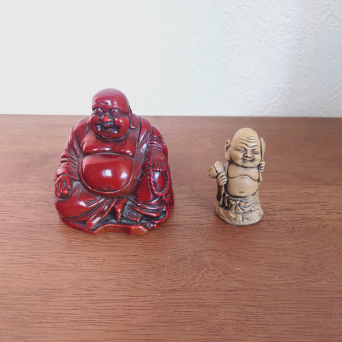 Vintage buddha glücksgott - vintage,
