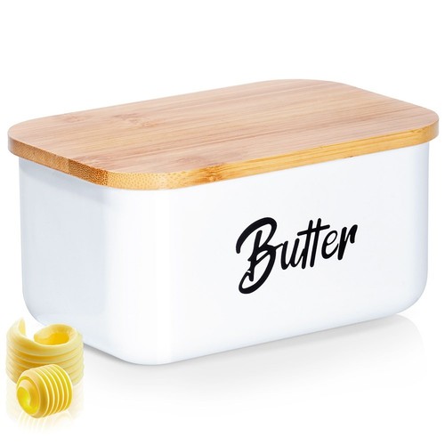 Butterdose aus stahl - butterdose,
